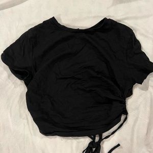Forever 21 Open back plain black tee